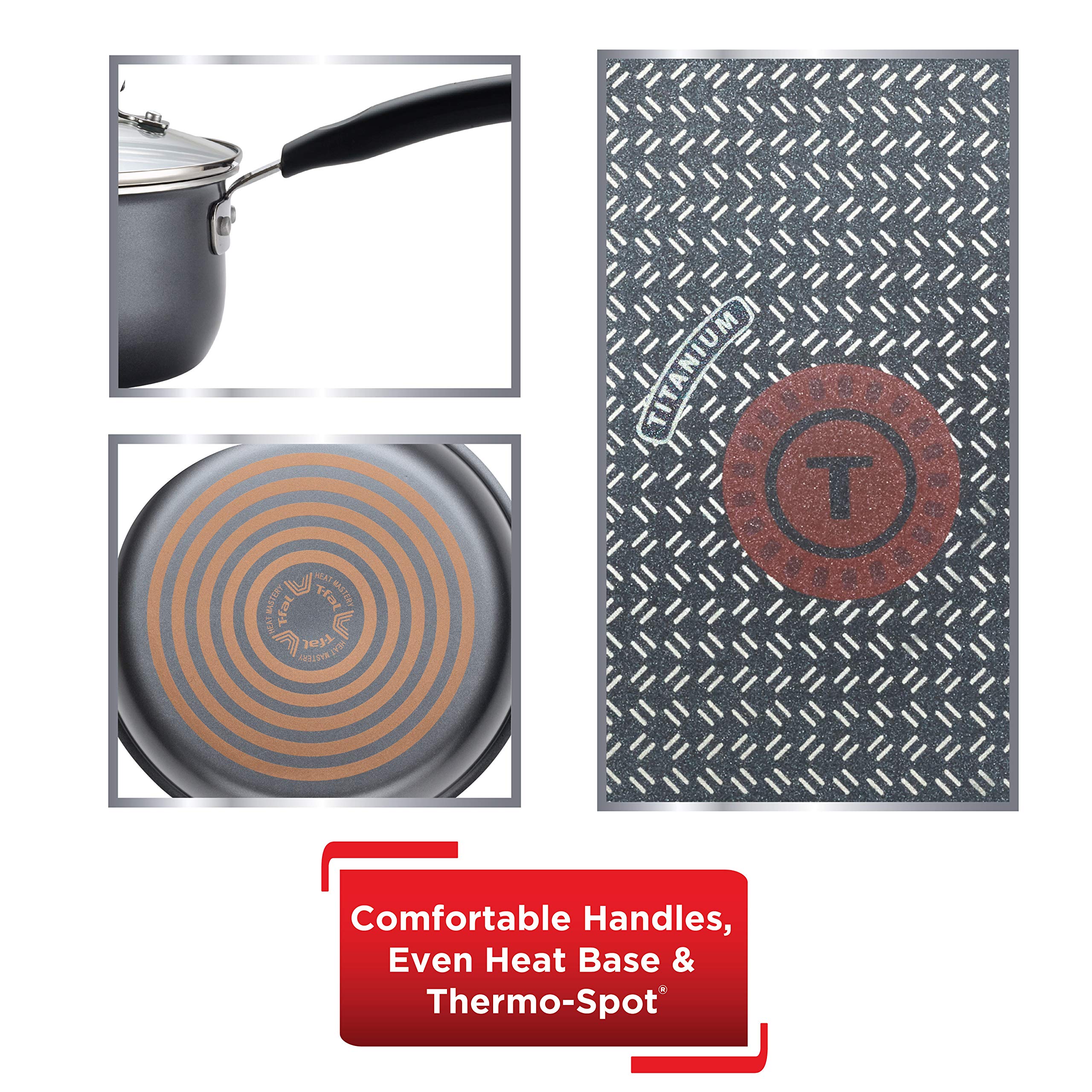 Foto 5 pulgar | Sartén T-Fal Signature Antiadherente 30 Cm Apta Para Horno 180 °c Gris - Venta Internacional