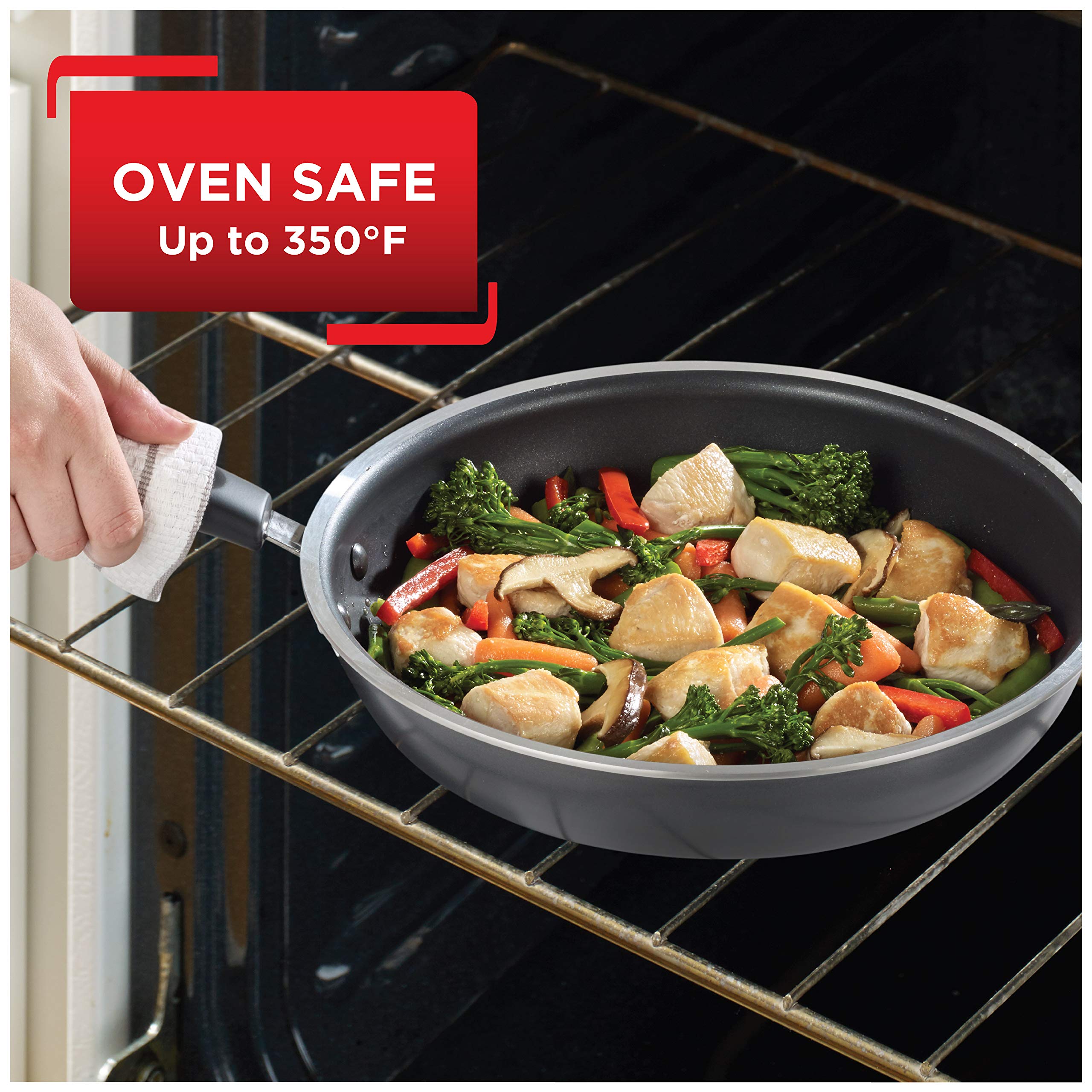 Foto 7 pulgar | Sartén T-Fal Signature Antiadherente 30 Cm Apta Para Horno 180 °c Gris - Venta Internacional