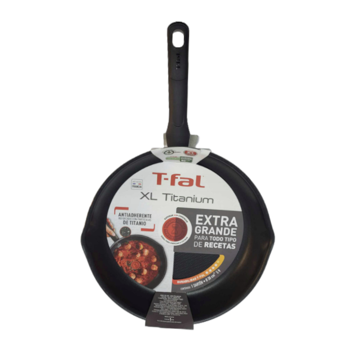 Foto 5 | Sarten T-fal Xl Titanium 30cm Antihaderente Reforzado Titanio