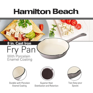 Foto 2 | Sartén Hamilton Beach De Hierro Fundido Esmaltado, 20 Cm, Color Azul Marino - Venta Internacional.