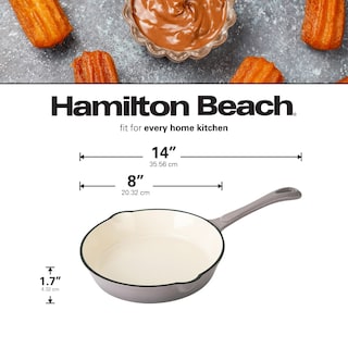Foto 6 | Sartén Hamilton Beach De Hierro Fundido Esmaltado, 20 Cm, Color Azul Marino - Venta Internacional.