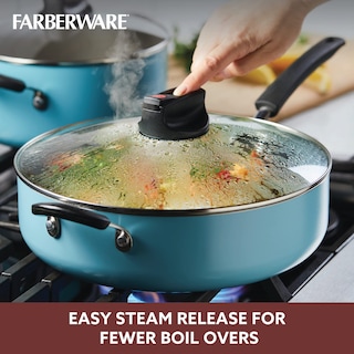 Foto 6 | Sartén Farberware Smart Control De 6 Litros Con Tapa, Color Aguamarina - Venta Internacional.