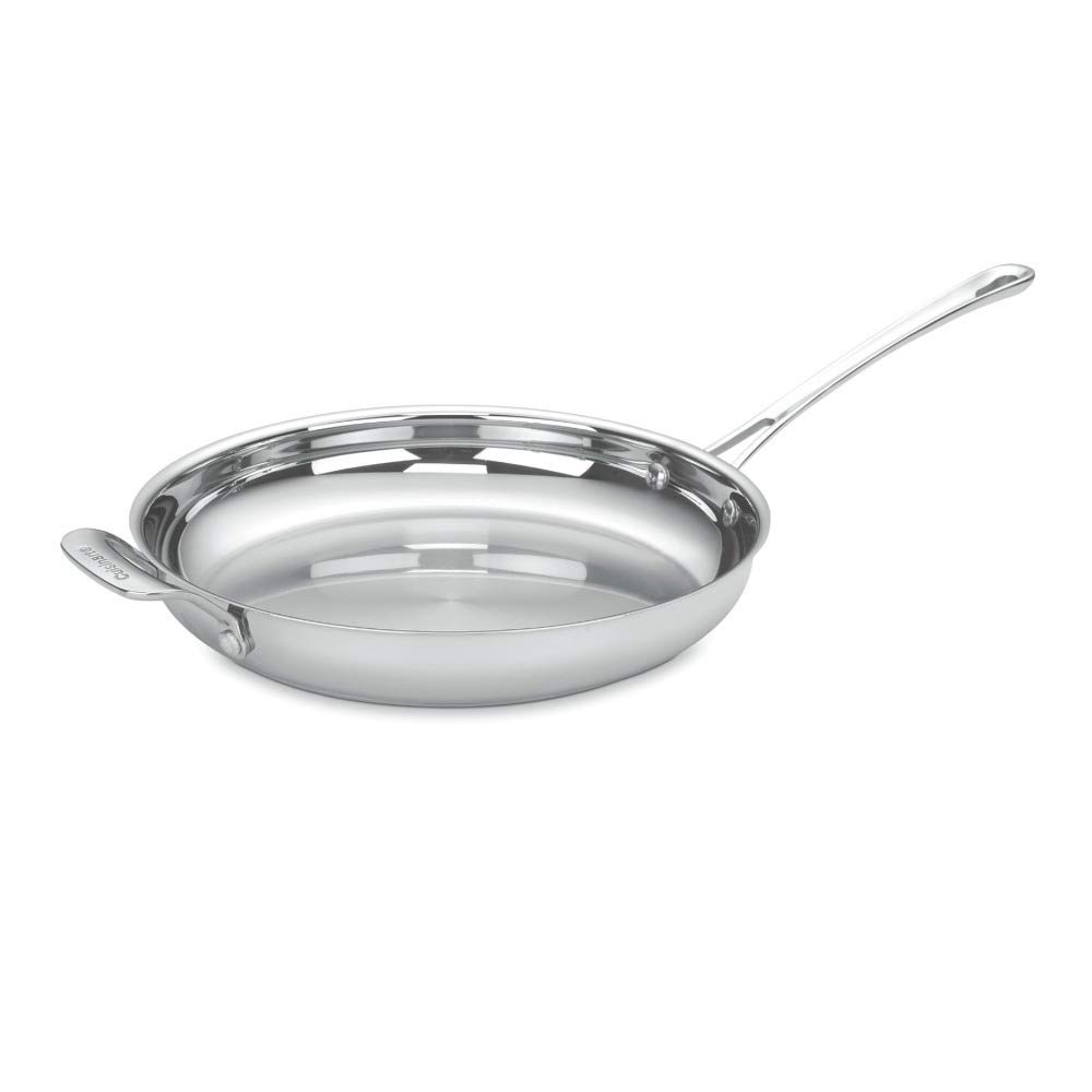 Sartén Cuisinart Contour de Acero Inoxidable de 30 cm con Asa Auxiliar - Venta Internacional