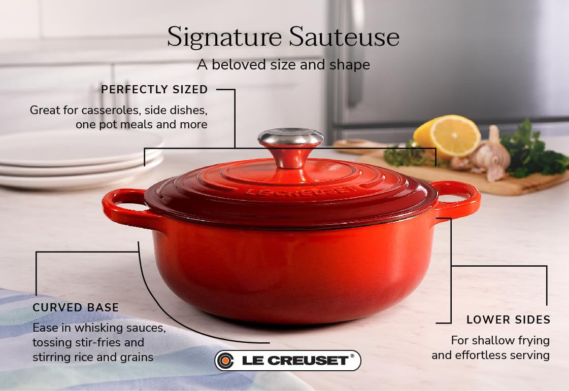 Foto 2 | Sauteuse Le Creuset, Hierro Fundido Esmaltado Signature, 3.5 L, Color Oliva - Venta Internacional.