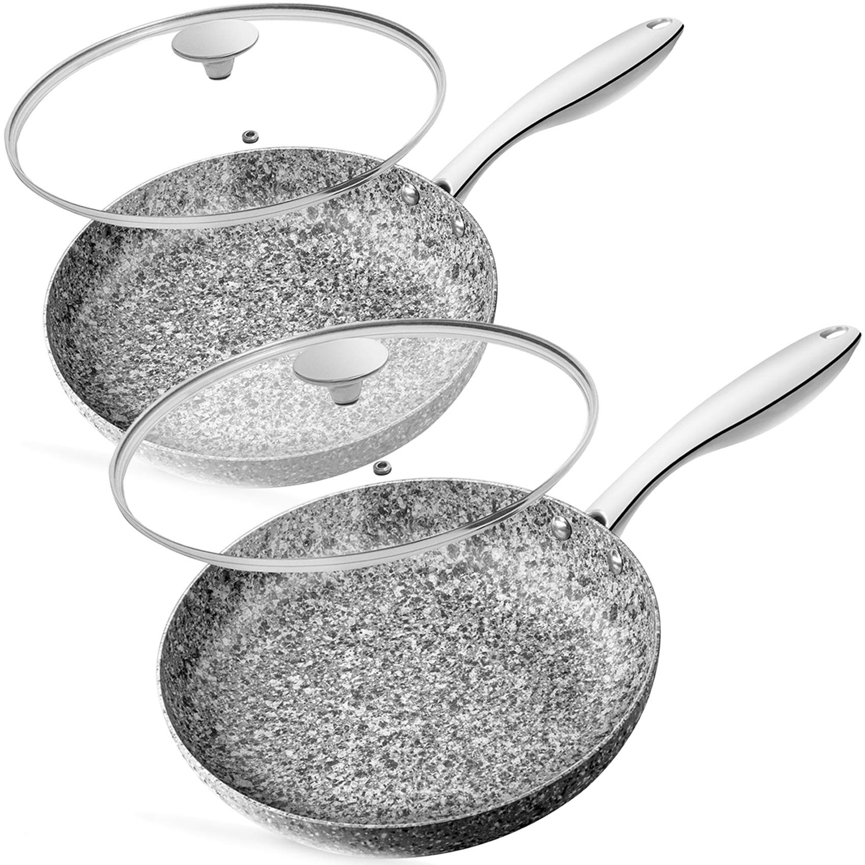 Foto 2 pulgar | Juego De Sartenes Michelangelo De Granito Antiadherente De 2 Piezas Con Tapa - Venta Internacional.