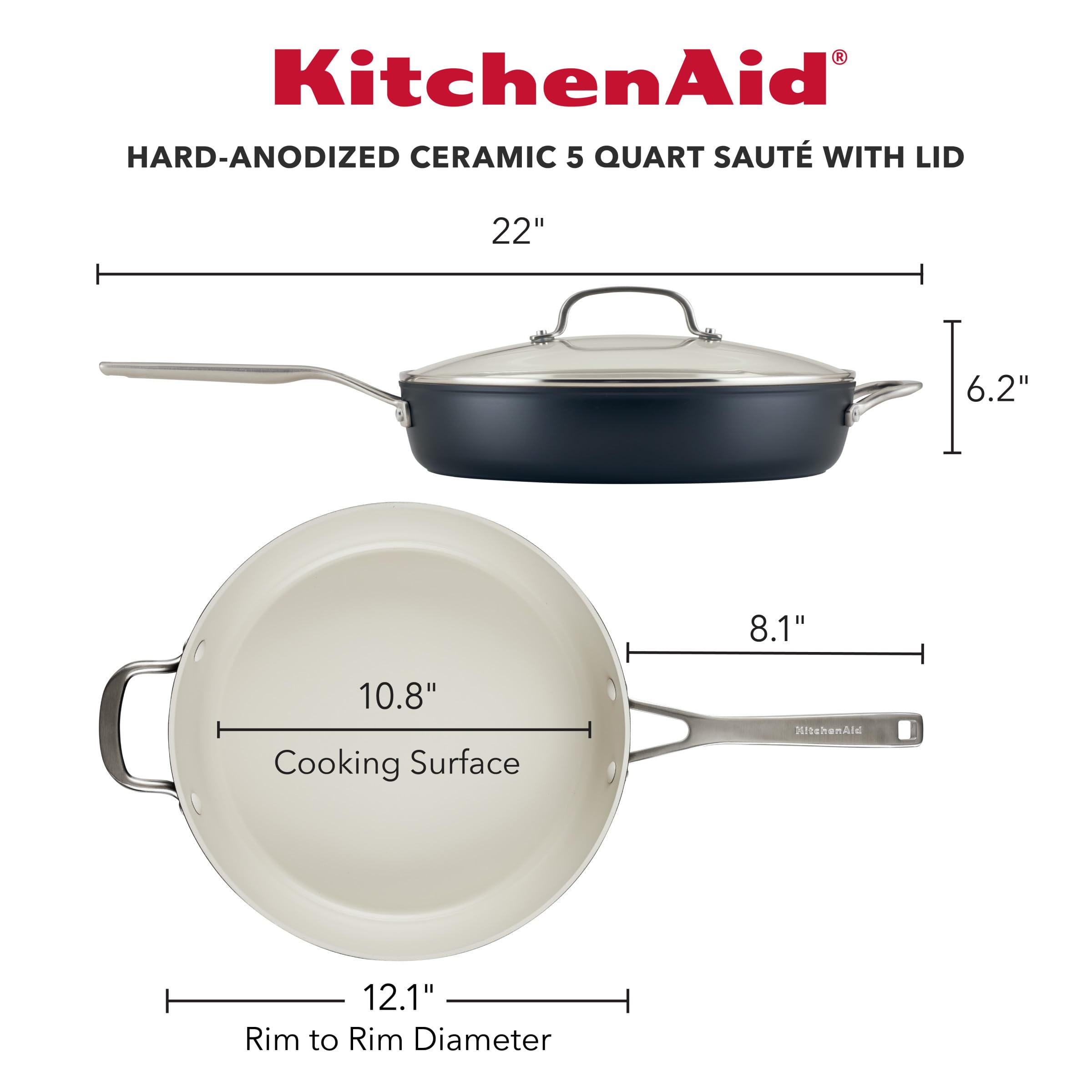 Foto 3 pulgar | Sartén KitchenAid con Tapa-Venta Internacional