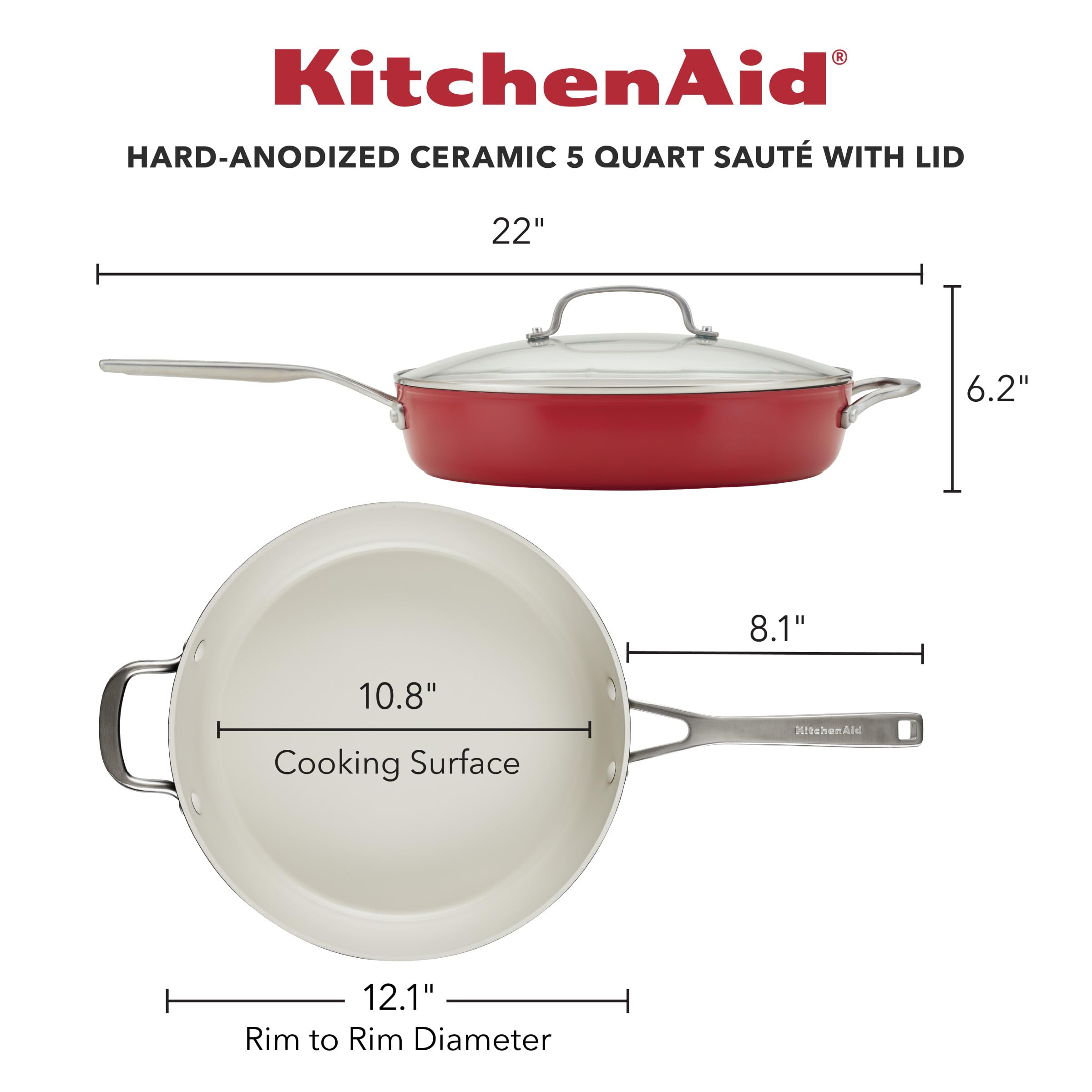 Foto 3 pulgar | Sartén KitchenAid con Tapa-Venta Internacional