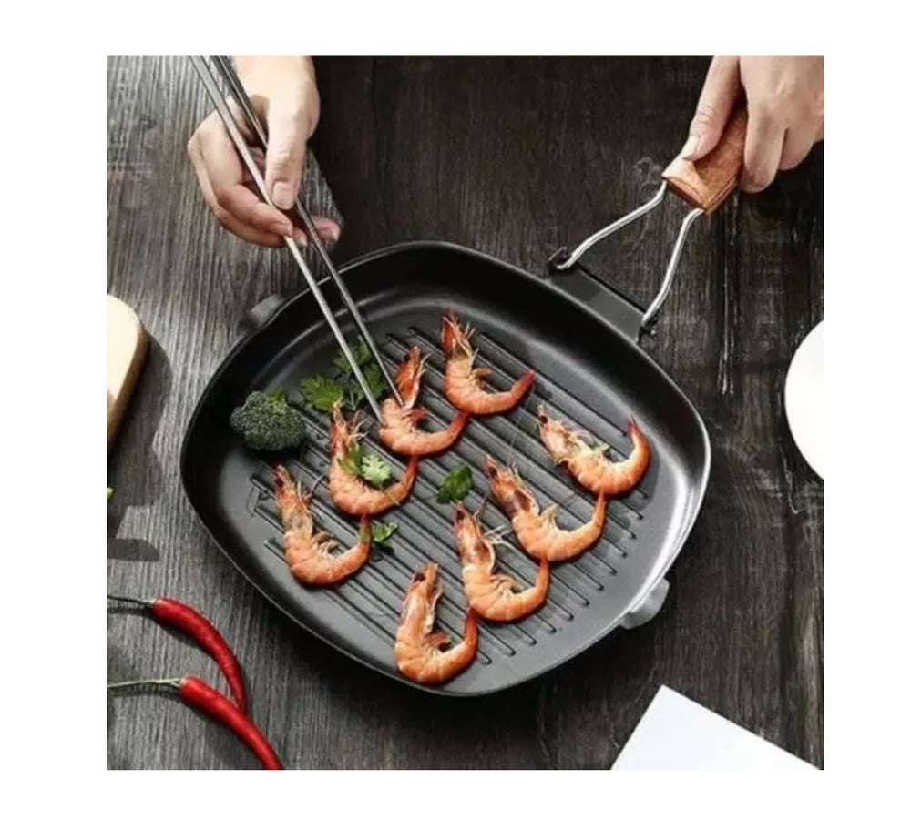 Foto 3 pulgar | Sartén Antiadherente Cuadrada De 20 Cm Para Parrilla - Venta Internacional.