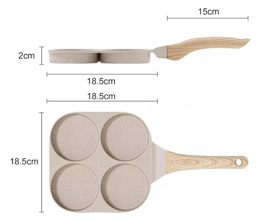 Foto 3 pulgar | Sartén Para Freír Xtellar Antiadherente 4 Espacios Color Lentofi Beige
