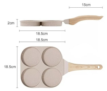 Foto 2 | Sartén Para Freír Xtellar Antiadherente 4 Espacios Color Lentofi Beige