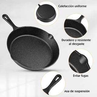 Foto 3 | Sarten Xtellar 4pz De Hierro Fundido Antiadherente Color Negro