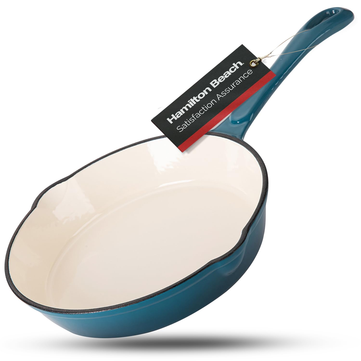 Sartén Hamilton Beach De Hierro Fundido Esmaltado, 25 Cm, Color Azul Marino - Venta Internacional.