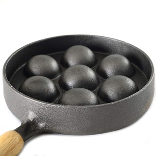 Foto 5 | Sartén Aebleskiver Norpro Deluxe Munk De 21 Cm Con Mango De Madera - Venta Internacional.