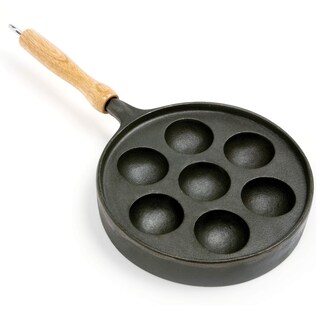 Foto 7 | Sartén Aebleskiver Norpro Deluxe Munk De 21 Cm Con Mango De Madera - Venta Internacional.