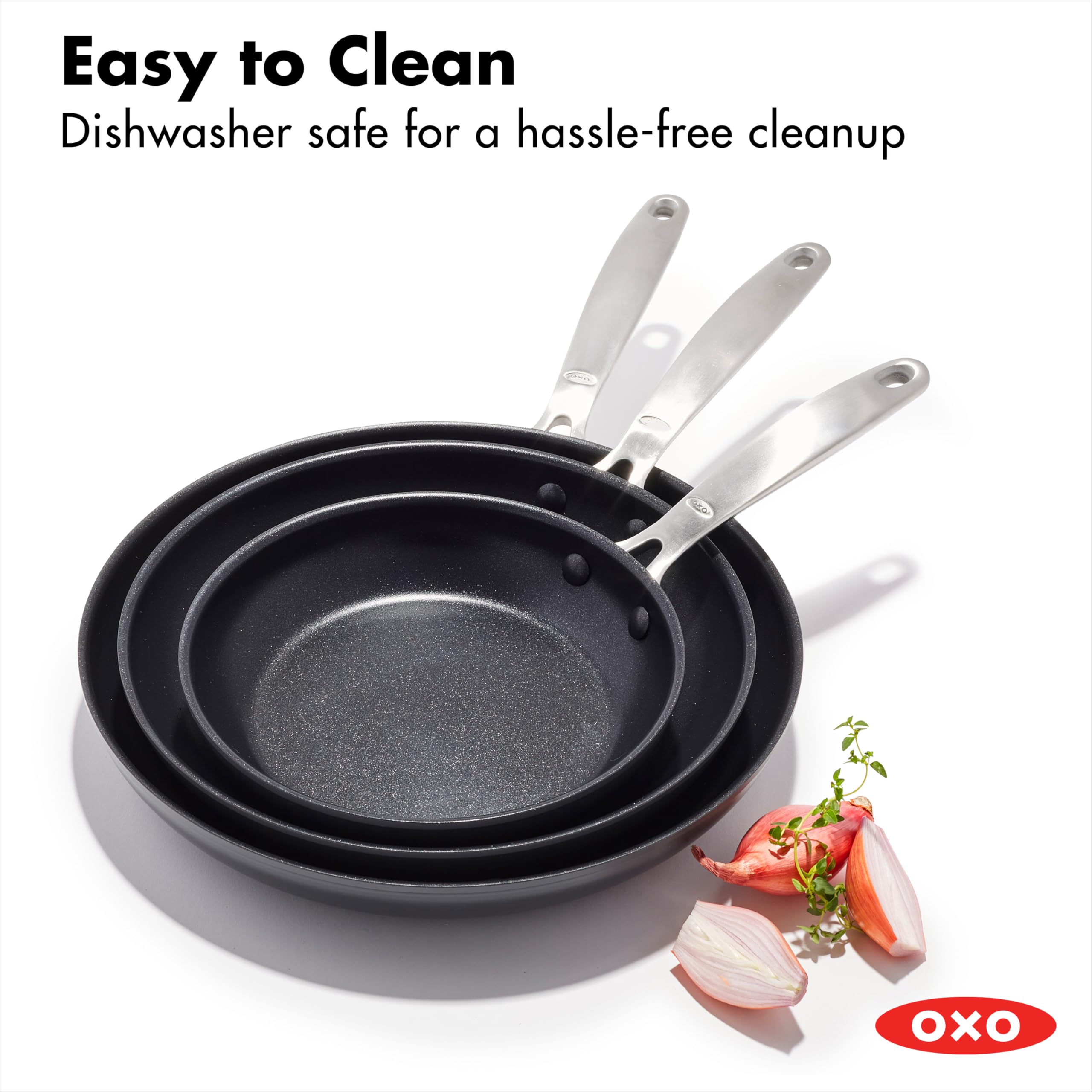 Foto 5 pulgar | Set De Sartenes Oxo Enhanced 8, 10 Y 12, Color Negro - Venta Internacional.