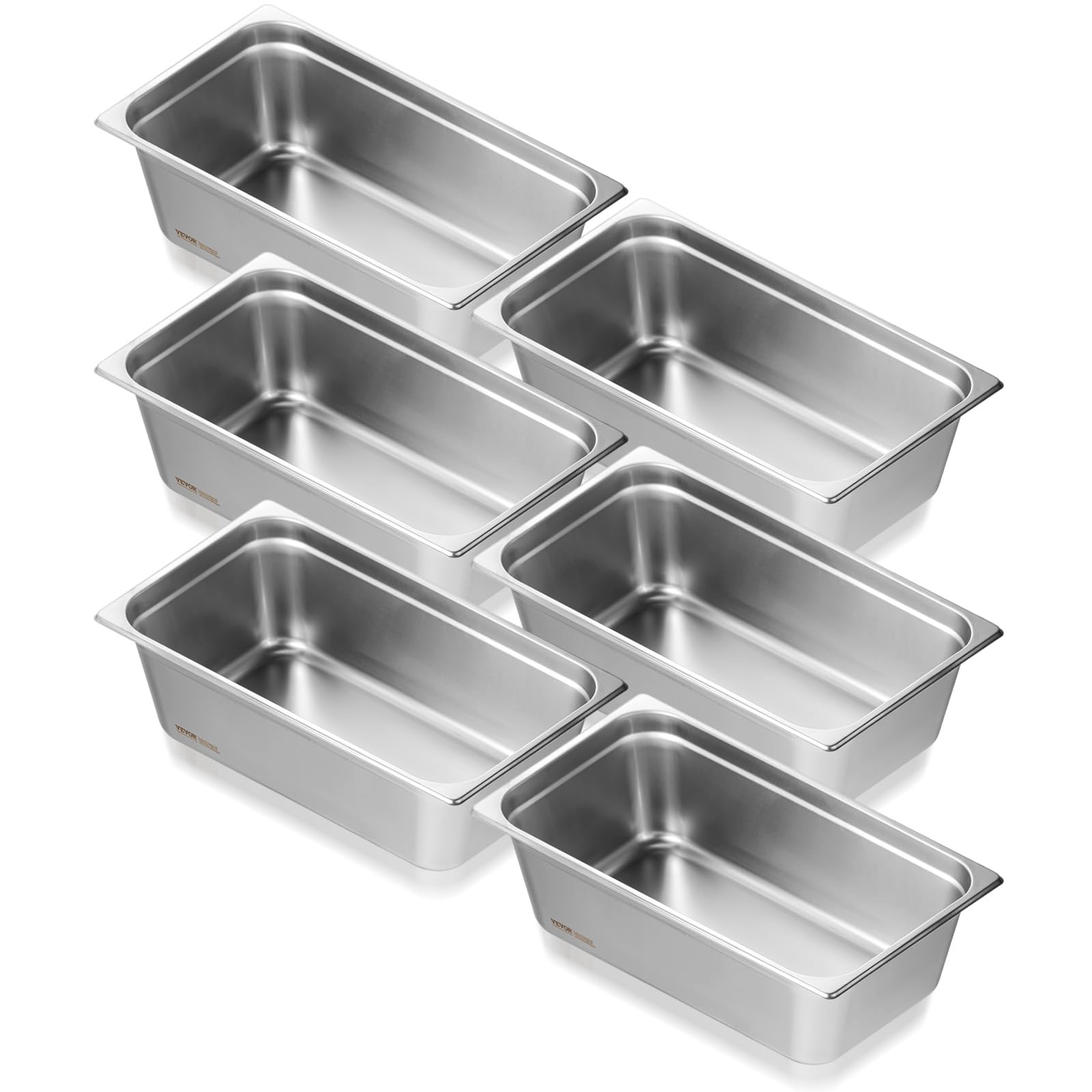 Foto 1 | Sartén De Vapor Antiatascos Hotel Pans Vevor, Tamaño Completo, De 6 Pulgadas De Profundidad - Venta Internacional.