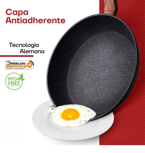 Foto 3 | Sartén Xtellar Antiadherente De Lujo Con Revestimiento Aleman De Piedra Ultrachef