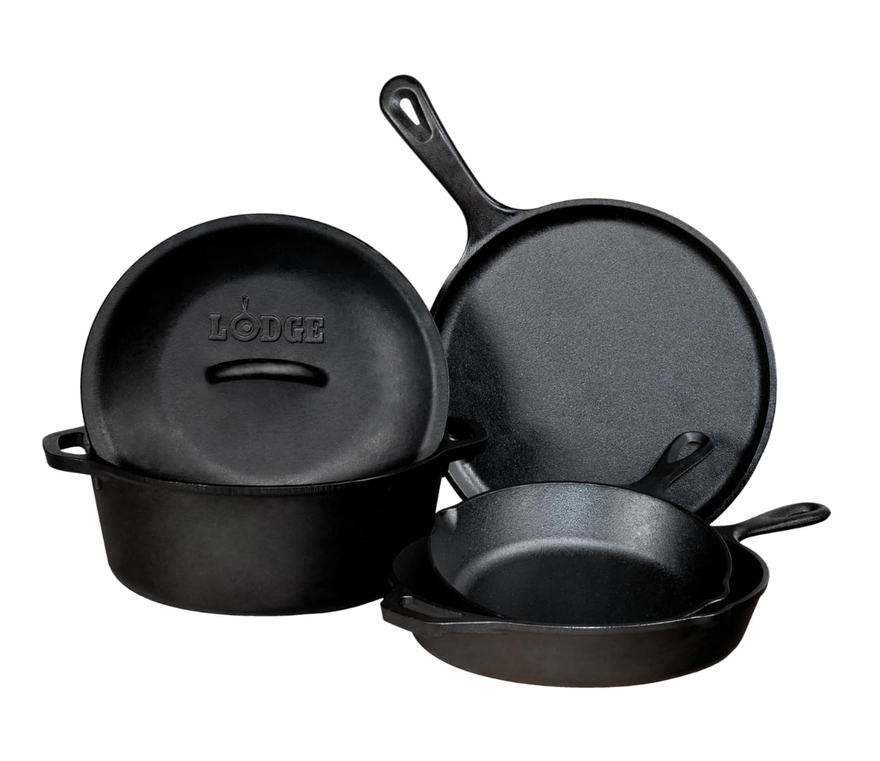 Foto 2 pulgar | Juego De Utensilios De Cocina Lodge Seasoned, Hierro Fundido, Paquete De 5 Piezas - Venta Internacional.