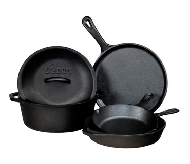 Foto 1 | Juego De Utensilios De Cocina Lodge Seasoned, Hierro Fundido, Paquete De 5 Piezas - Venta Internacional.