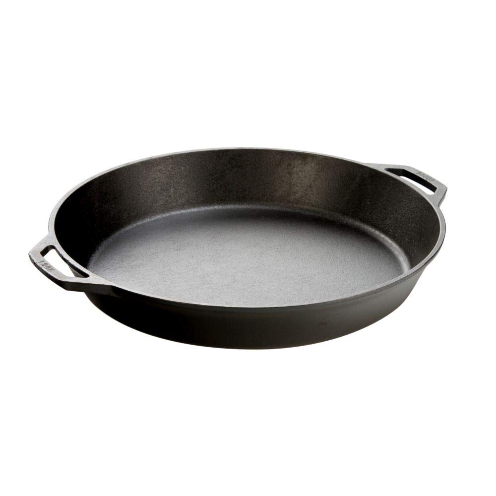 Sartén Lodge De Hierro Fundido, 17 Pulgadas, Presazonada Con Doble Asa - Venta Internacional.