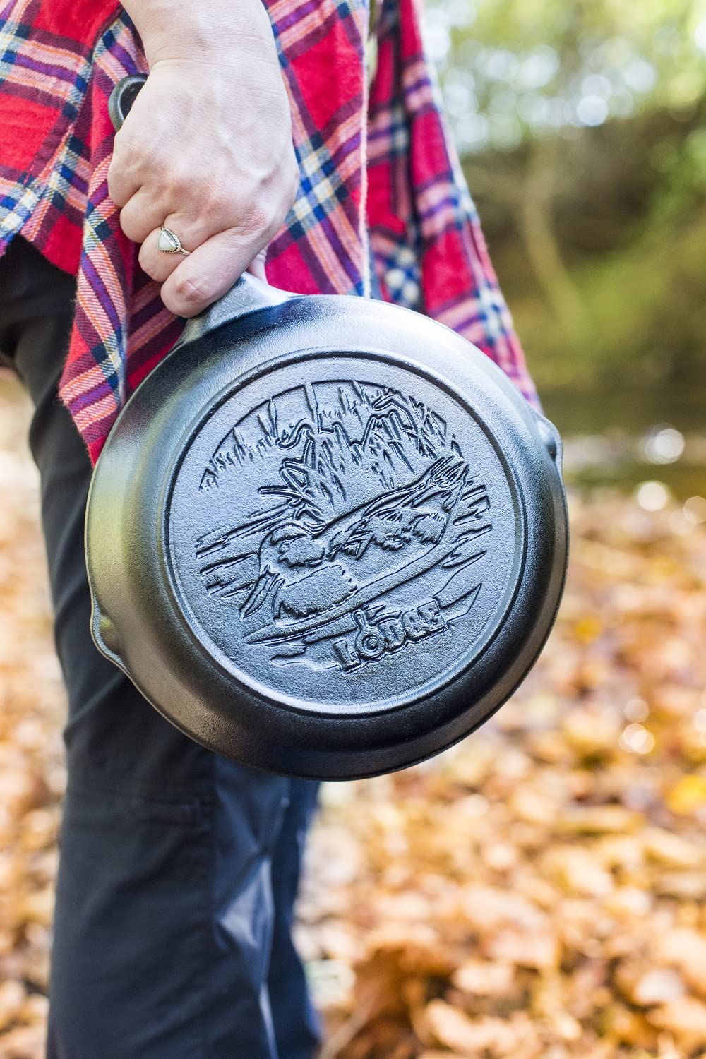 Foto 6 | Hierro Fundido Sazonado De La Serie Wildlife De Skillet Lodge, 20 Cm - Venta Internacional.