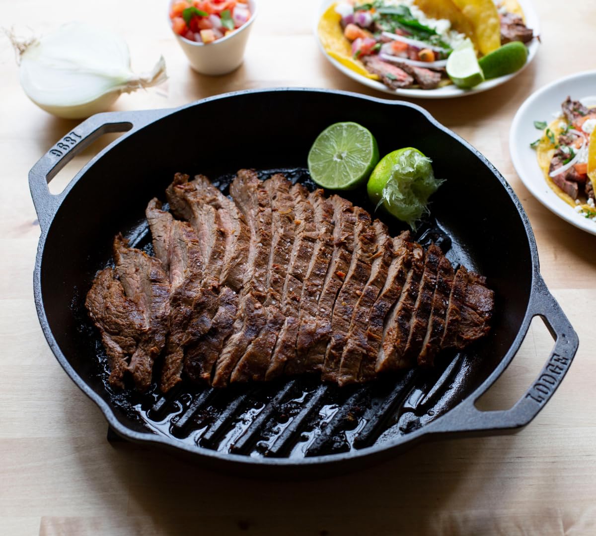 Foto 4 | Grill Pan Lodge 12 De Hierro Fundido Con Doble Asa, Color Negro - Venta Internacional.