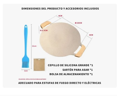 Foto 2 | Sartén Hornear Comales Antiadherentes Plancha Redondo 30cm