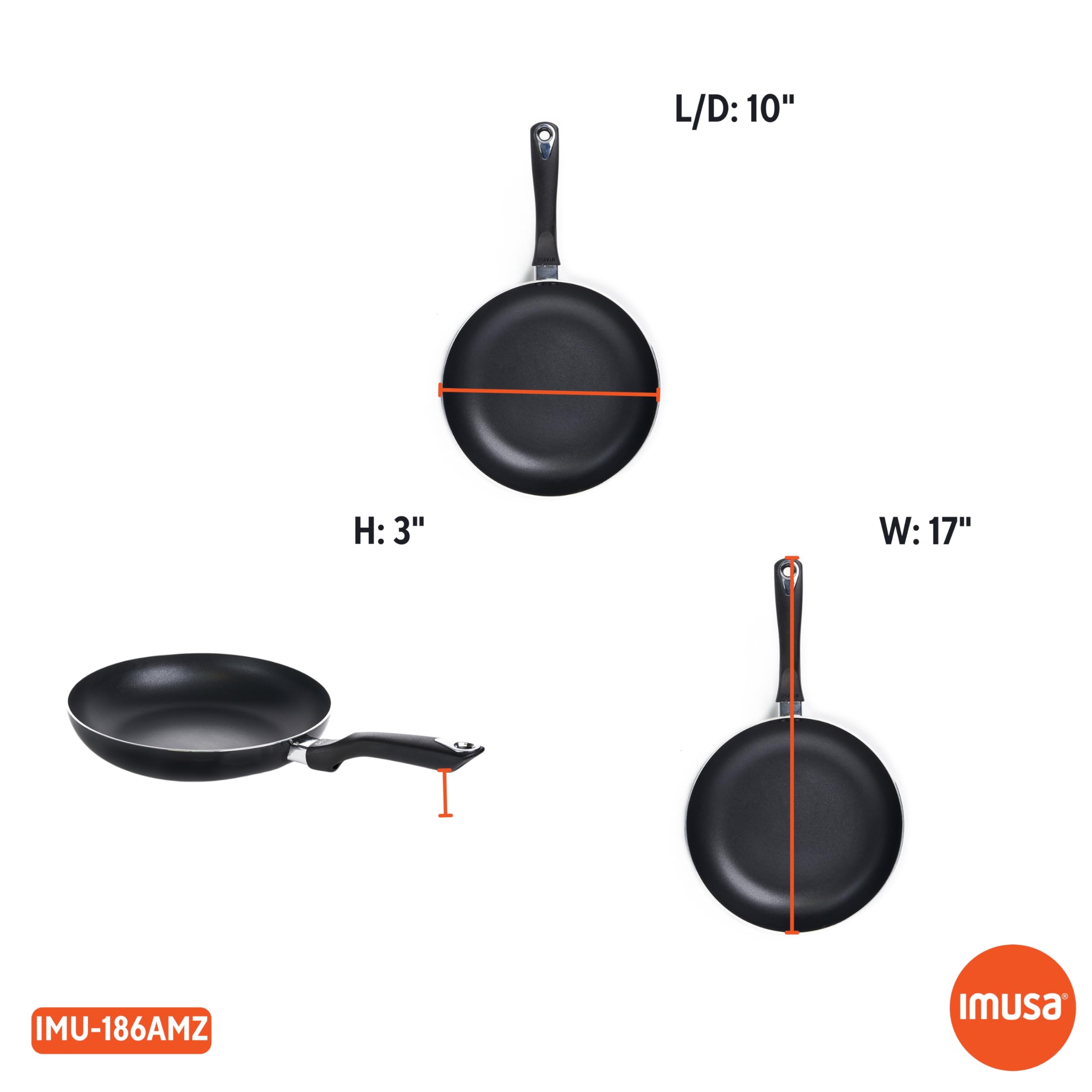 Foto 7 | Sartén Imusa Black Usa Imu-25010tgt Bistro Antiadherente 25 Cm - Venta Internacional.