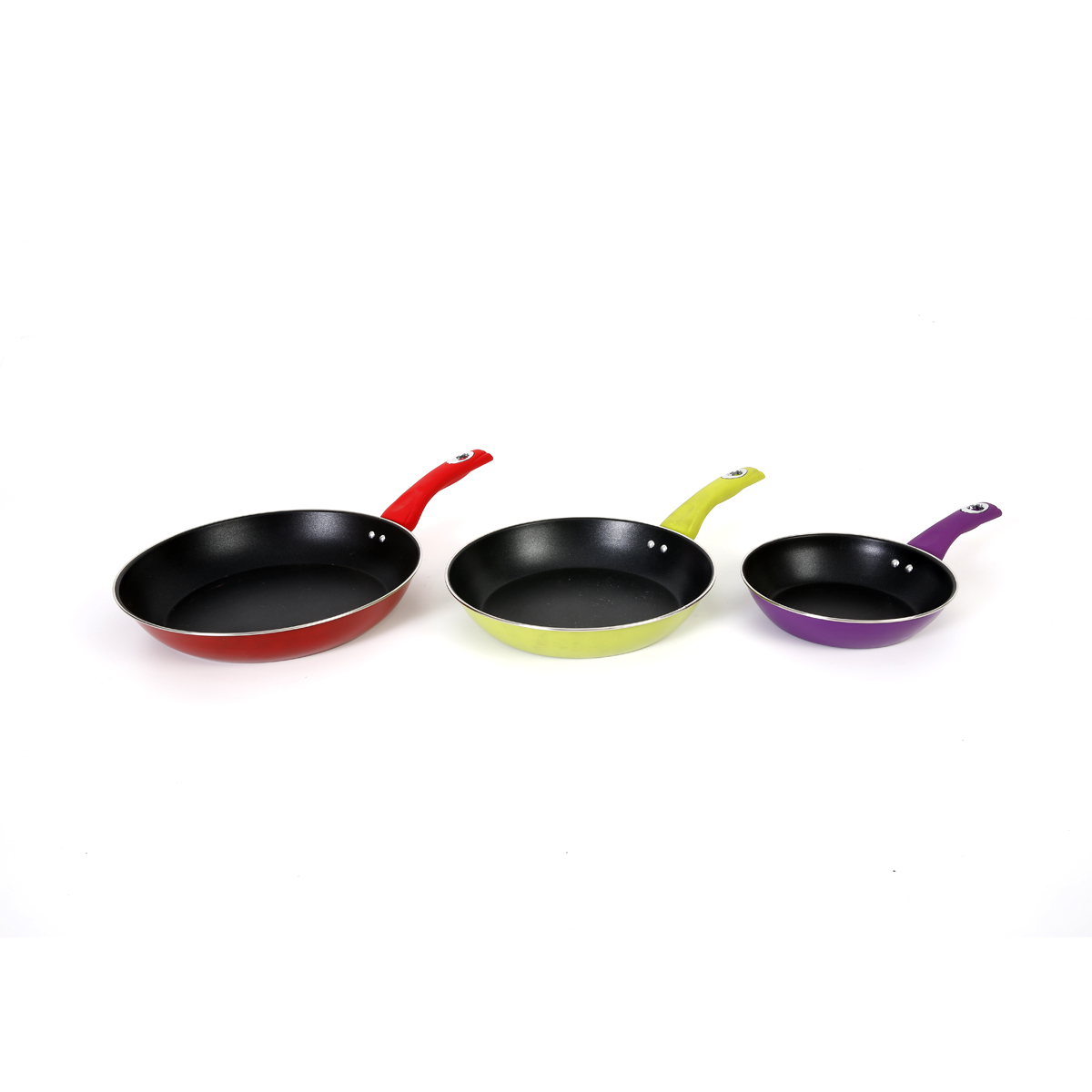 Foto 4 pulgar | Juego De 3 Sartenes Antiadherentes Con Borde De Hierro Color