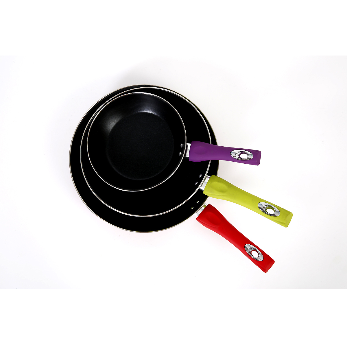 Foto 5 pulgar | Juego De 3 Sartenes Antiadherentes Con Borde De Hierro Color