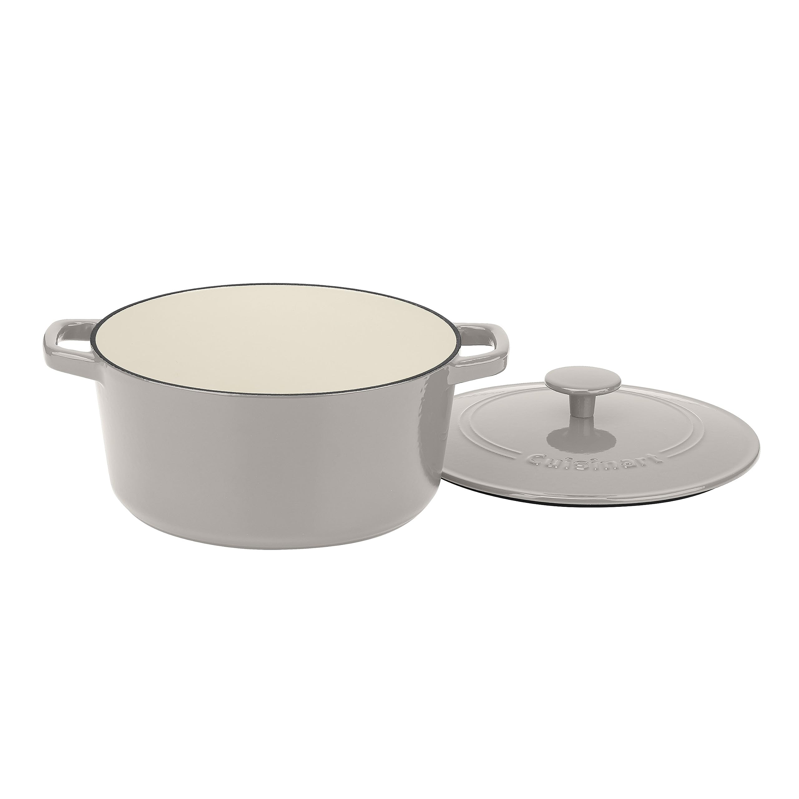Foto 2 pulgar | Cacerola Cuisinart Chef's Classic De Hierro Fundido Esmaltado, Lino De 5 Litros - Venta Internacional.