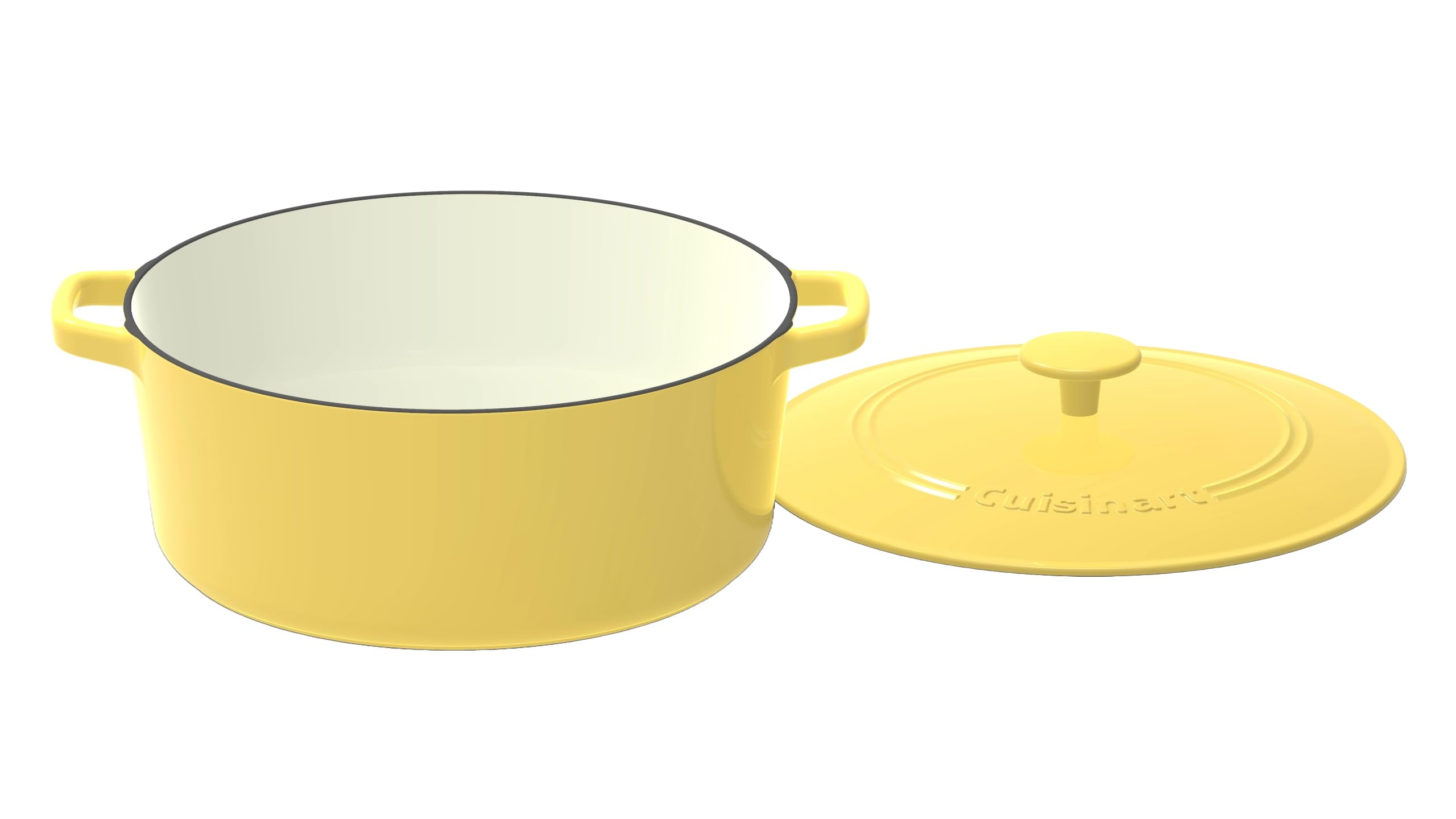 Foto 2 | Cazuela Cuisinart Chef's Classic De Hierro Fundido Esmaltado De 7 Litros, Color Amarillo - Venta Internacional.