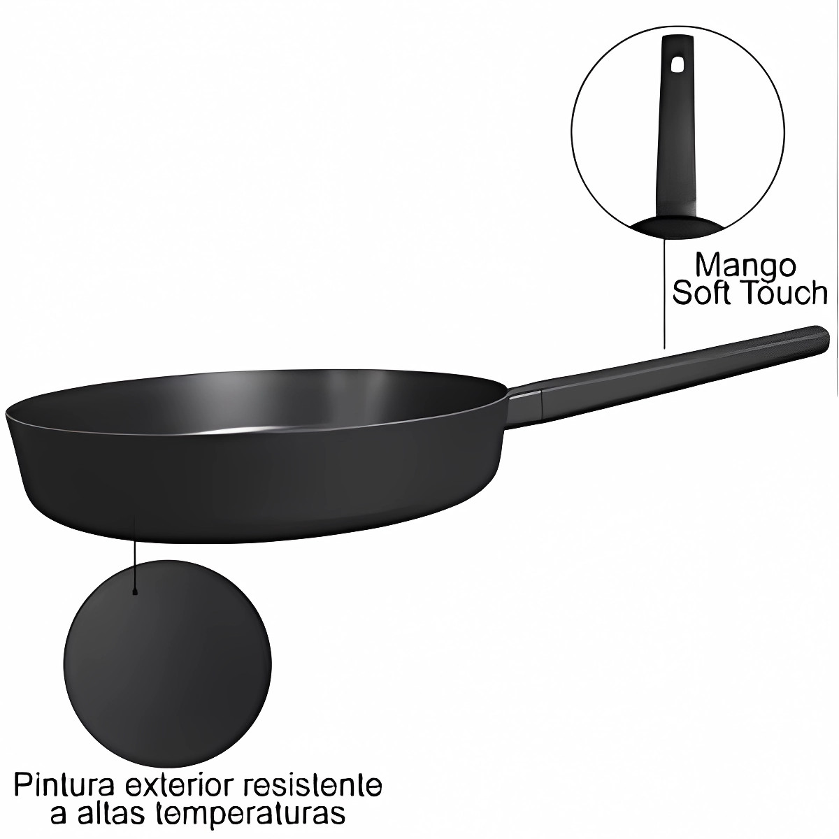 Foto 7 | Sarten Hudson 20cm Aluminio Antiadherente Mango Soft Touch