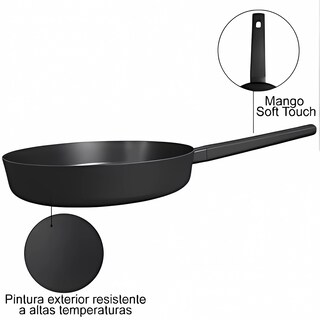 Foto 7 | Sarten Hudson 28cm Aluminio Antiadherente Mango Soft Touch