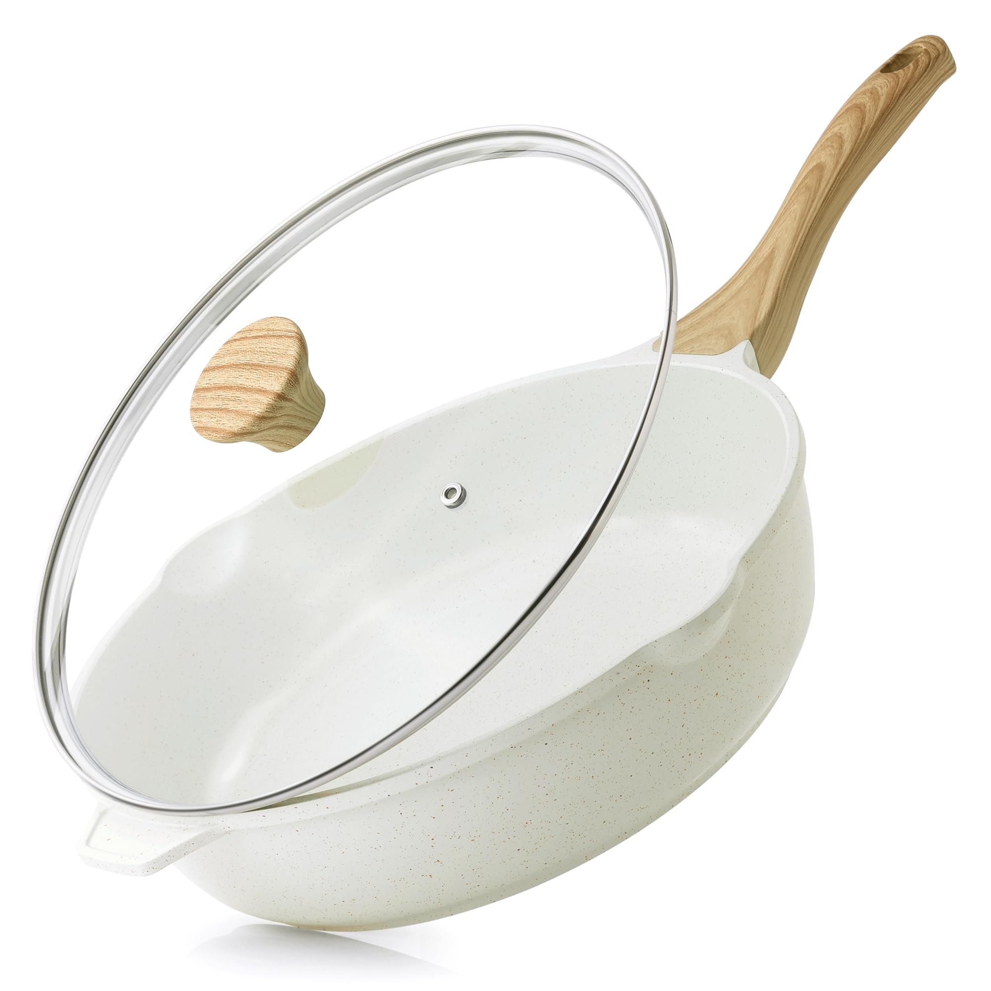 Foto 2 pulgar | Sartén Sensarte De Cerámica Antiadherente De 30 Cm Con Tapa  5 L  Para Inducción - Venta Internacional.