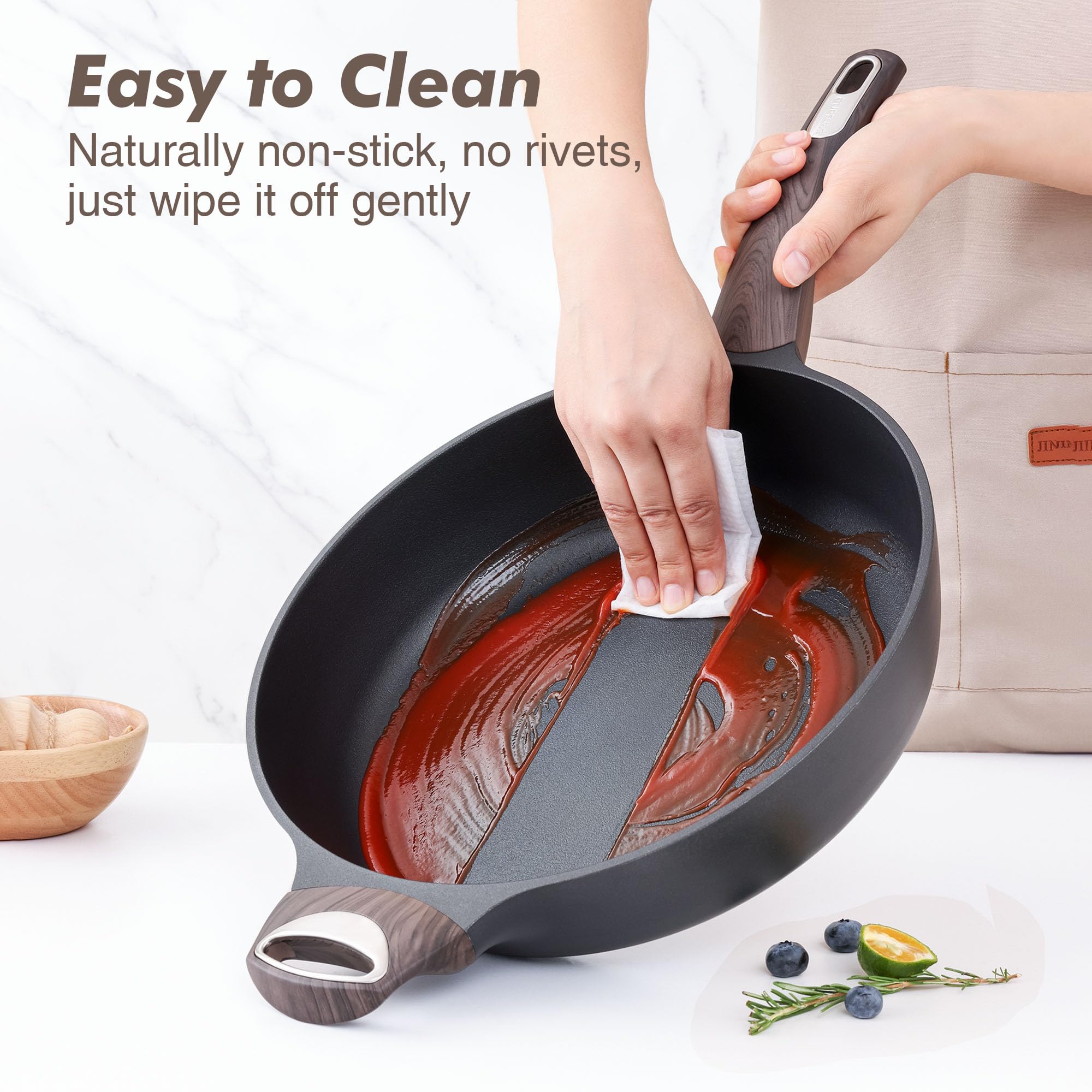 Foto 6 pulgar | Sartén Antiadherente Sensarte Con Tapa  30 Cm  5 L  Inducción - Venta Internacional.