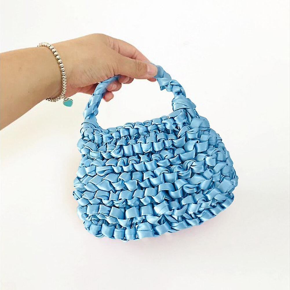 Foto 5 pulgar | Bolso De Mano Huoguo Para Mujer  Hecho A Mano  Con Forma De Caja De Paja  Casual - Venta Internacional.