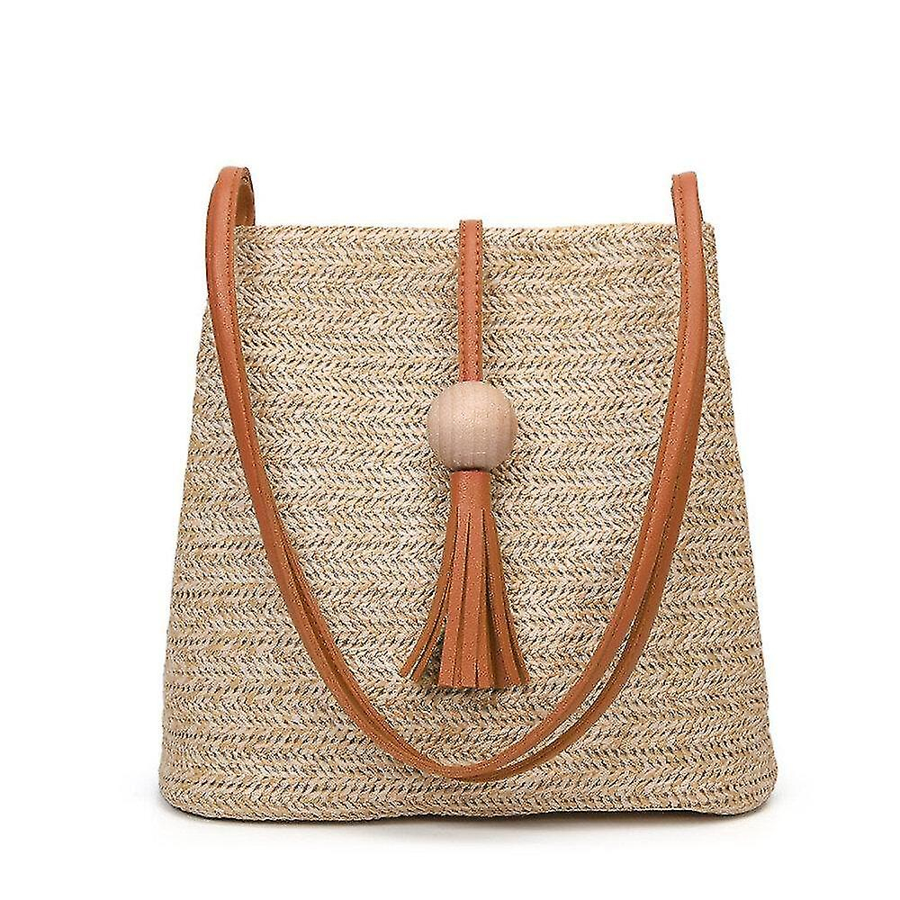 Foto 2 pulgar | Bolso Tipo Bandolera Huoguo Hecha A Mano De Punto De Paja - Venta Internacional.