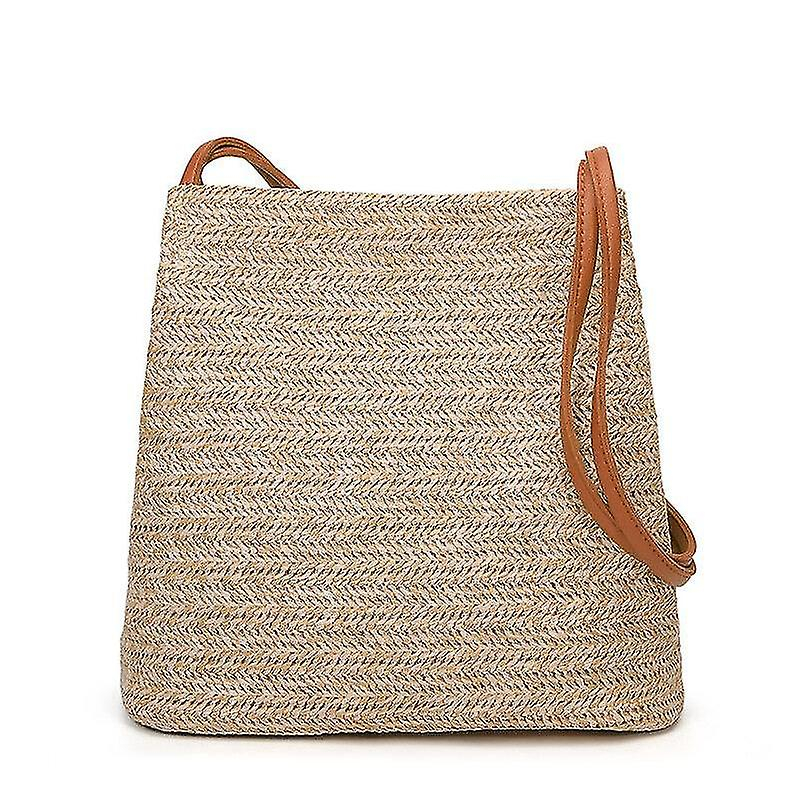 Foto 5 pulgar | Bolso Tipo Bandolera Huoguo Hecha A Mano De Punto De Paja - Venta Internacional.