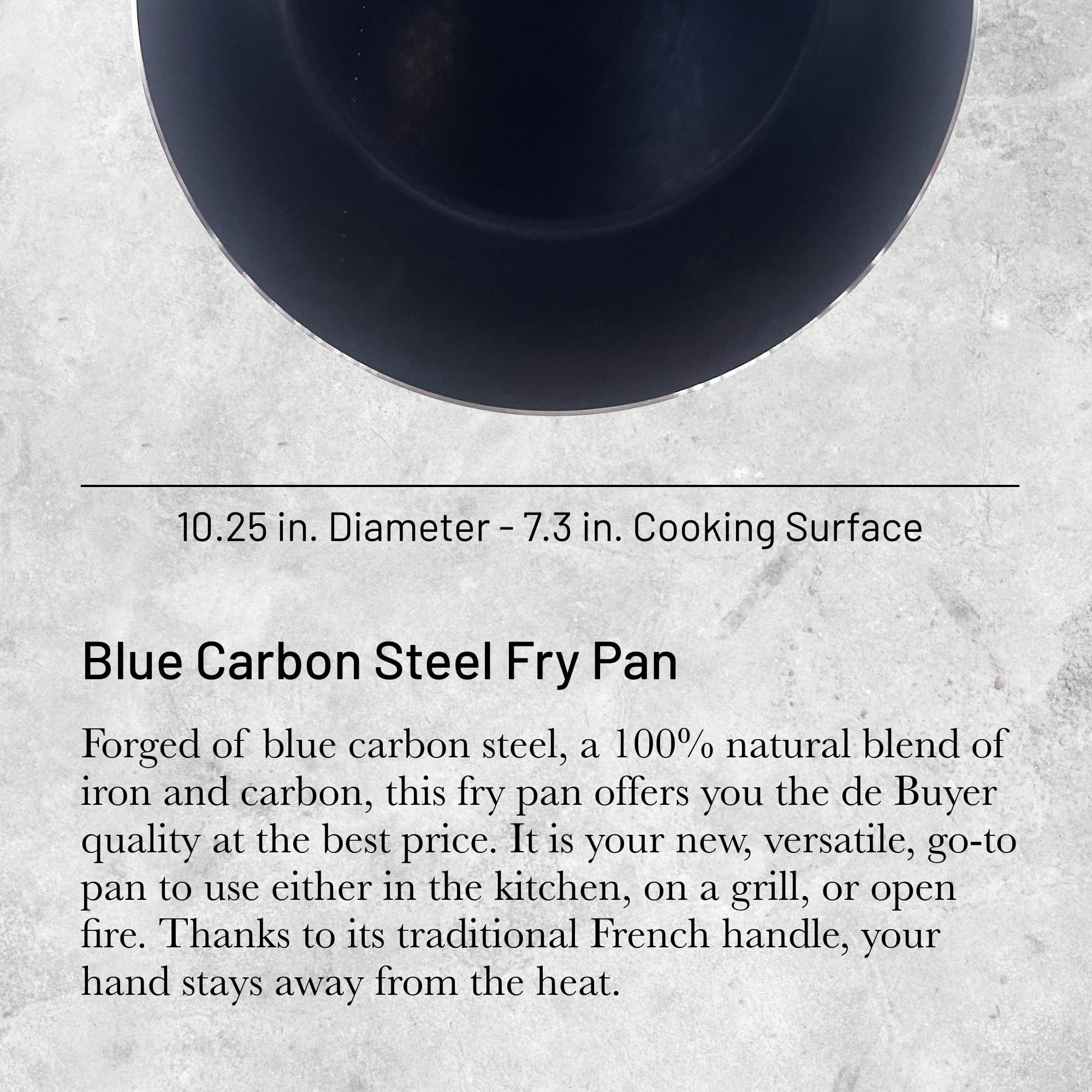 Foto 3 pulgar | Sartén De Buyer  Acero Al Carbono Azul  26 Cm De Diámetro  Apta Para Horno - Venta Internacional.