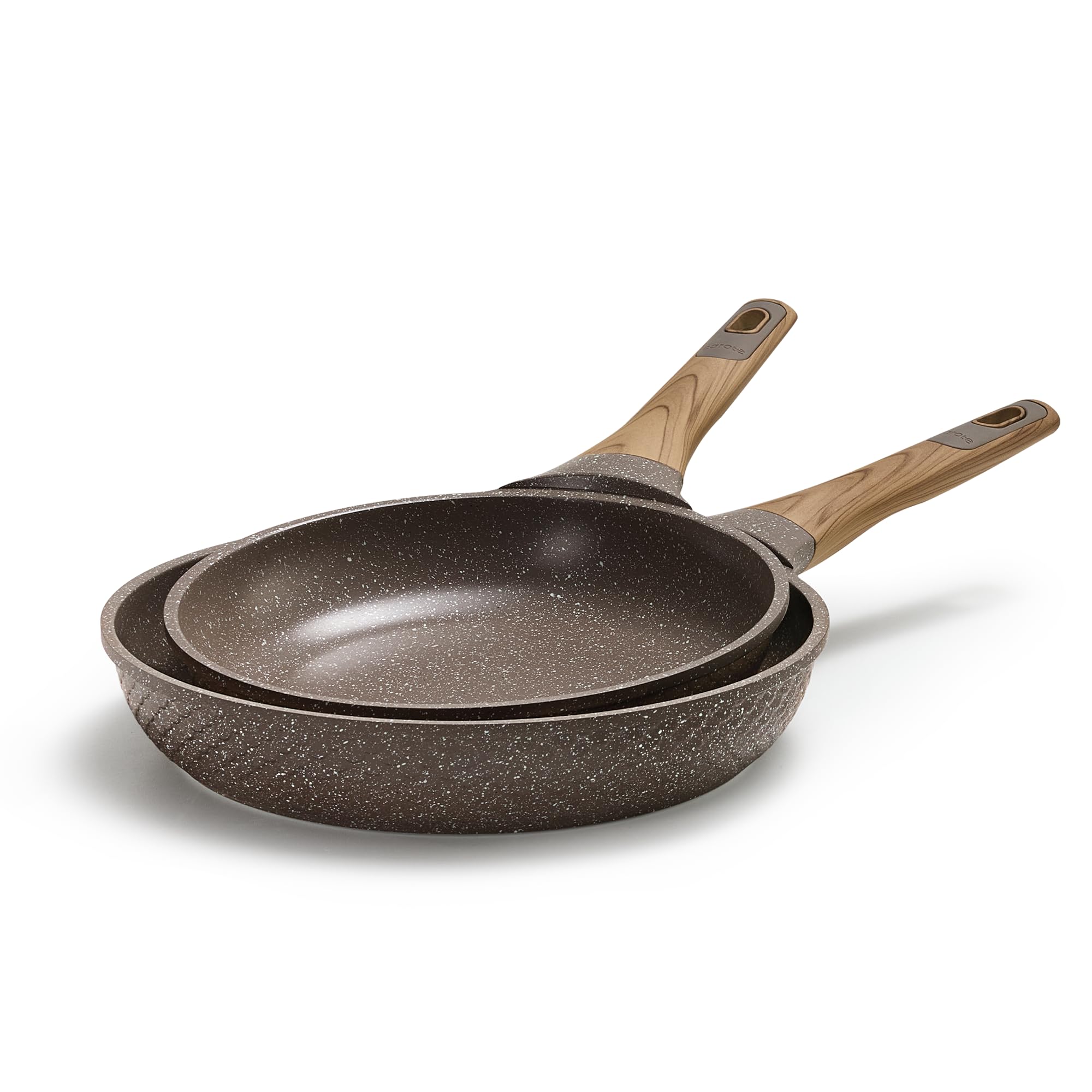 Foto 1 | Sartén Carote De Granito Antiadherente De 24 Cm + 28 Cm  Color Marrón - Venta Internacional.