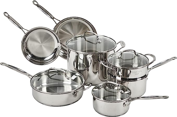 Juego De Utensilios De Cocina De 11 Piezas De Cuisinart, Colección Clásica De Acero Inoxidable Del Chef 77-11g