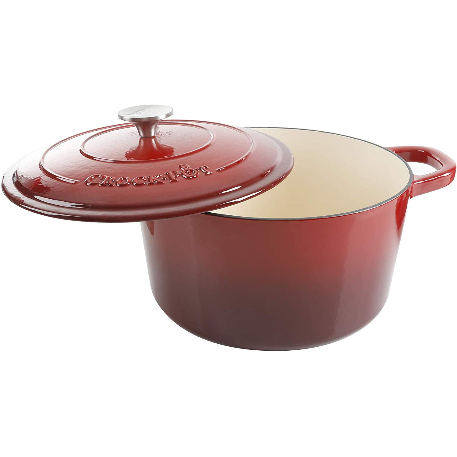 Foto 2 | Olla Crock-Pot de Hierro Fundido Esmaltado Artesanal Roja 7 Cuartos de Galón - Venta Internacional