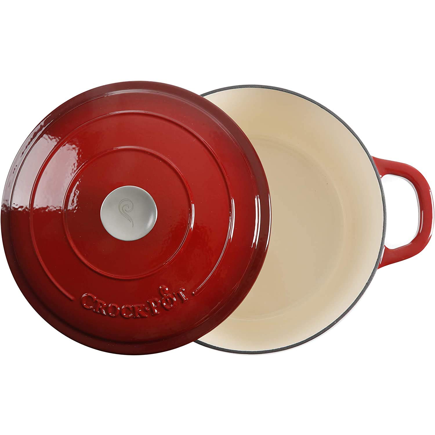 Foto 3 | Olla Crock-Pot de Hierro Fundido Esmaltado Artesanal Roja 7 Cuartos de Galón - Venta Internacional