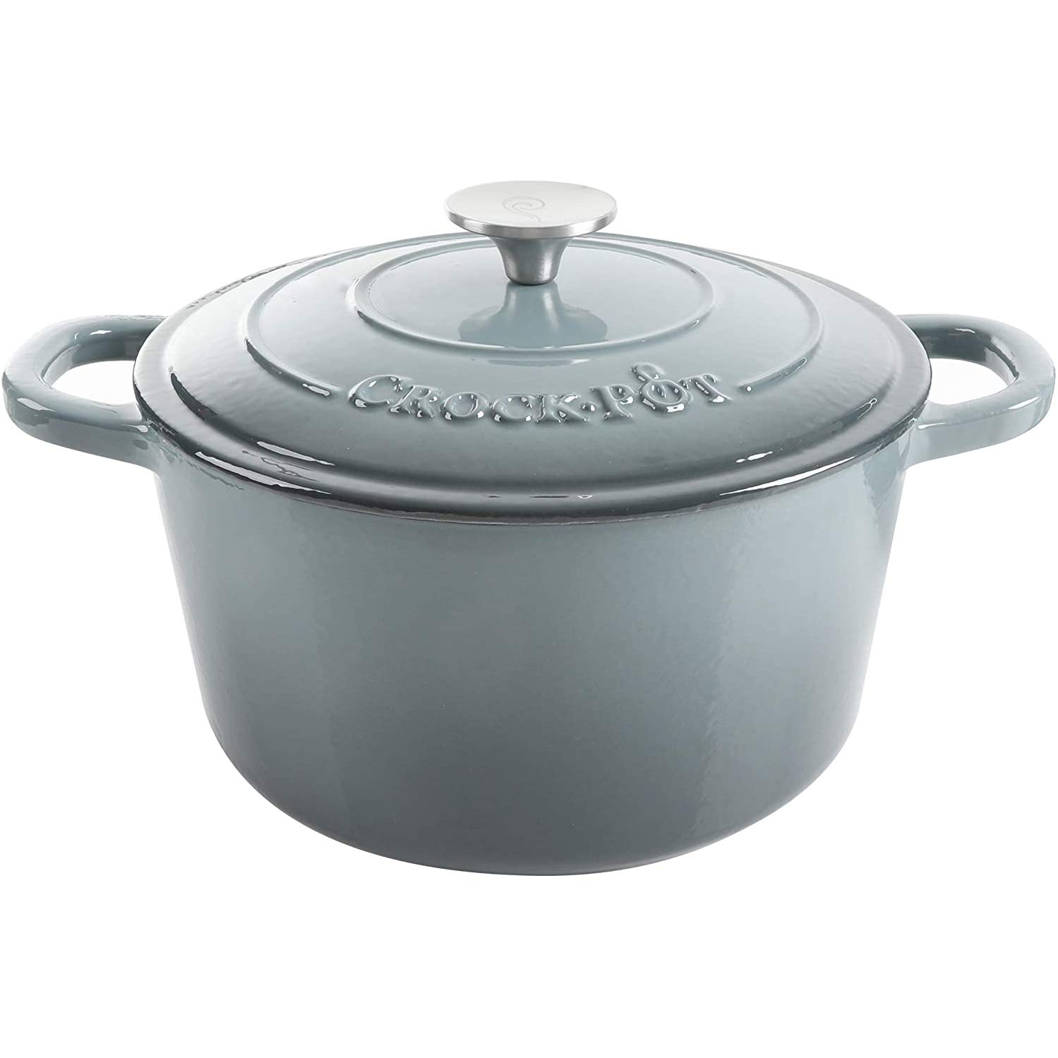 Horno holandés Crock-pot Artisan Hierro Fundido Esmaltado 5 Litros Gris Pizarra - Venta Internacional