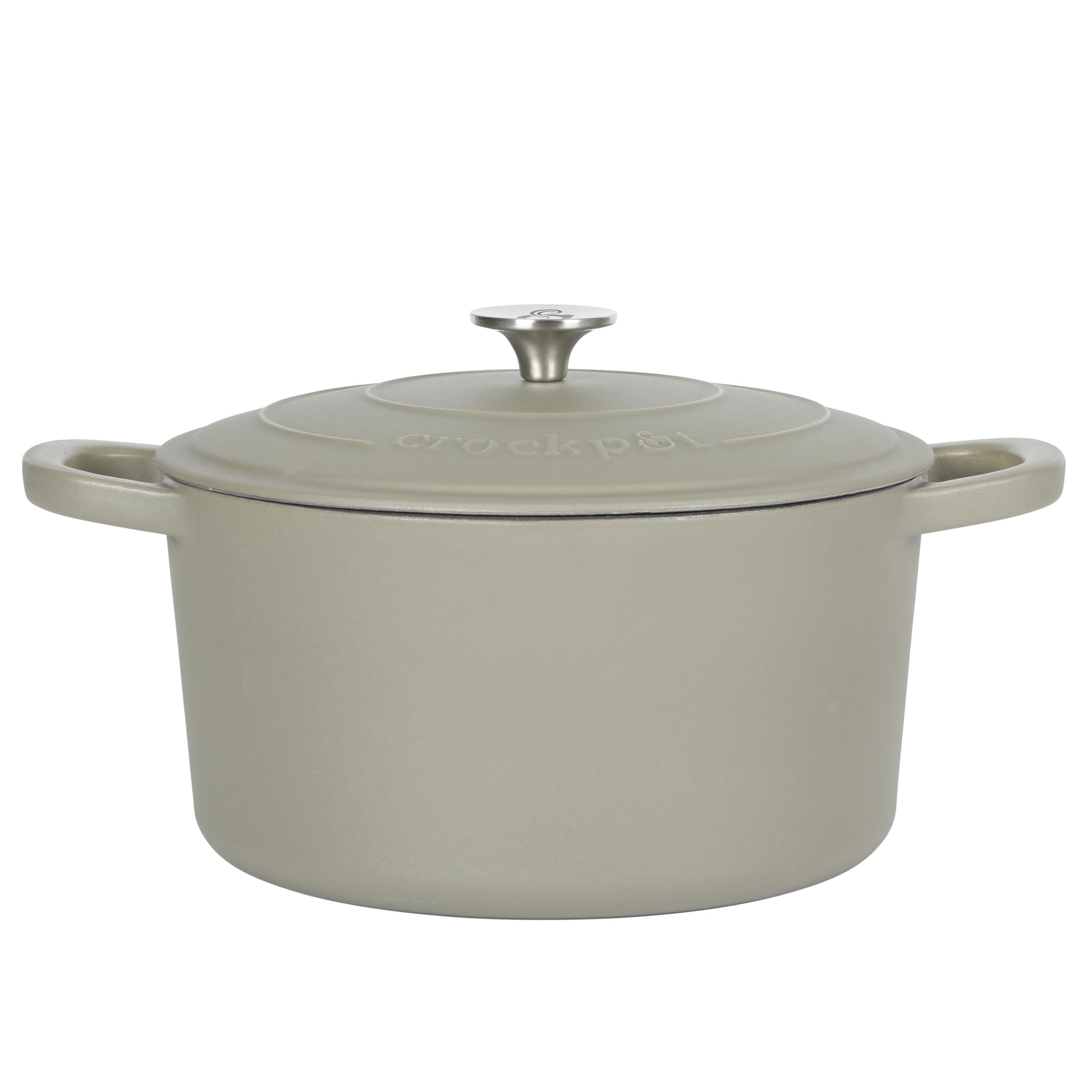 Dutch Oven Crock-pot Artisan Hierro Fundido Esmaltado 5 Litros Verde Mate - Venta Internacional