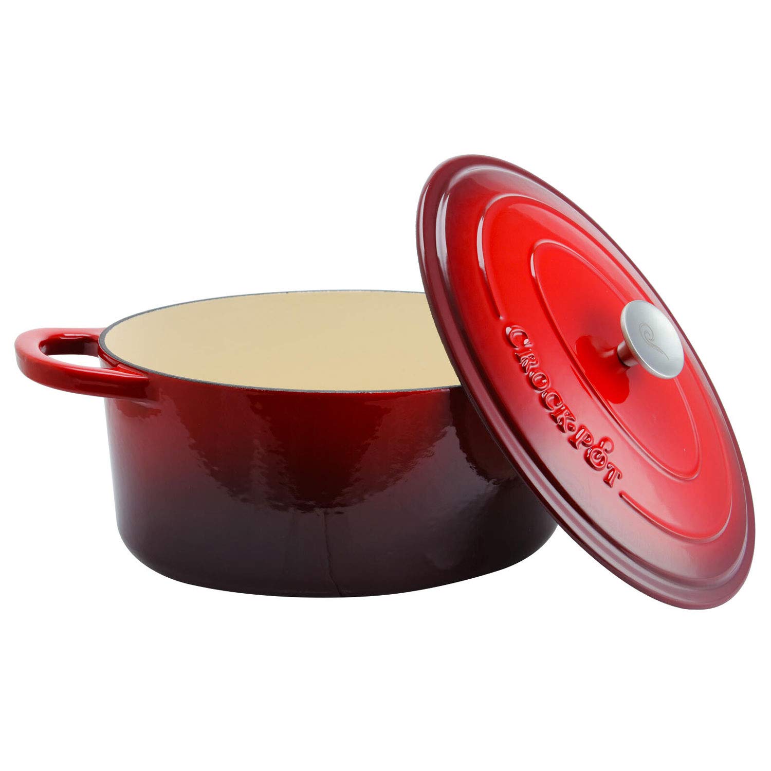 Foto 4 pulgar | Olla Crock-Pot de Hierro Fundido Esmaltado Artesanal Roja 7 Cuartos de Galón - Venta Internacional