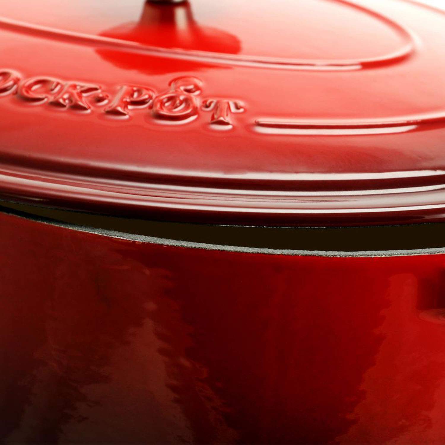 Foto 5 | Olla Crock-Pot de Hierro Fundido Esmaltado Artesanal Roja 7 Cuartos de Galón - Venta Internacional