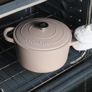 Foto 5 | Oven Dutch Oven Crock Pot Artisan Hierro Fundido Esmaltado De 7 Litros Color Rosa - Venta Internacional