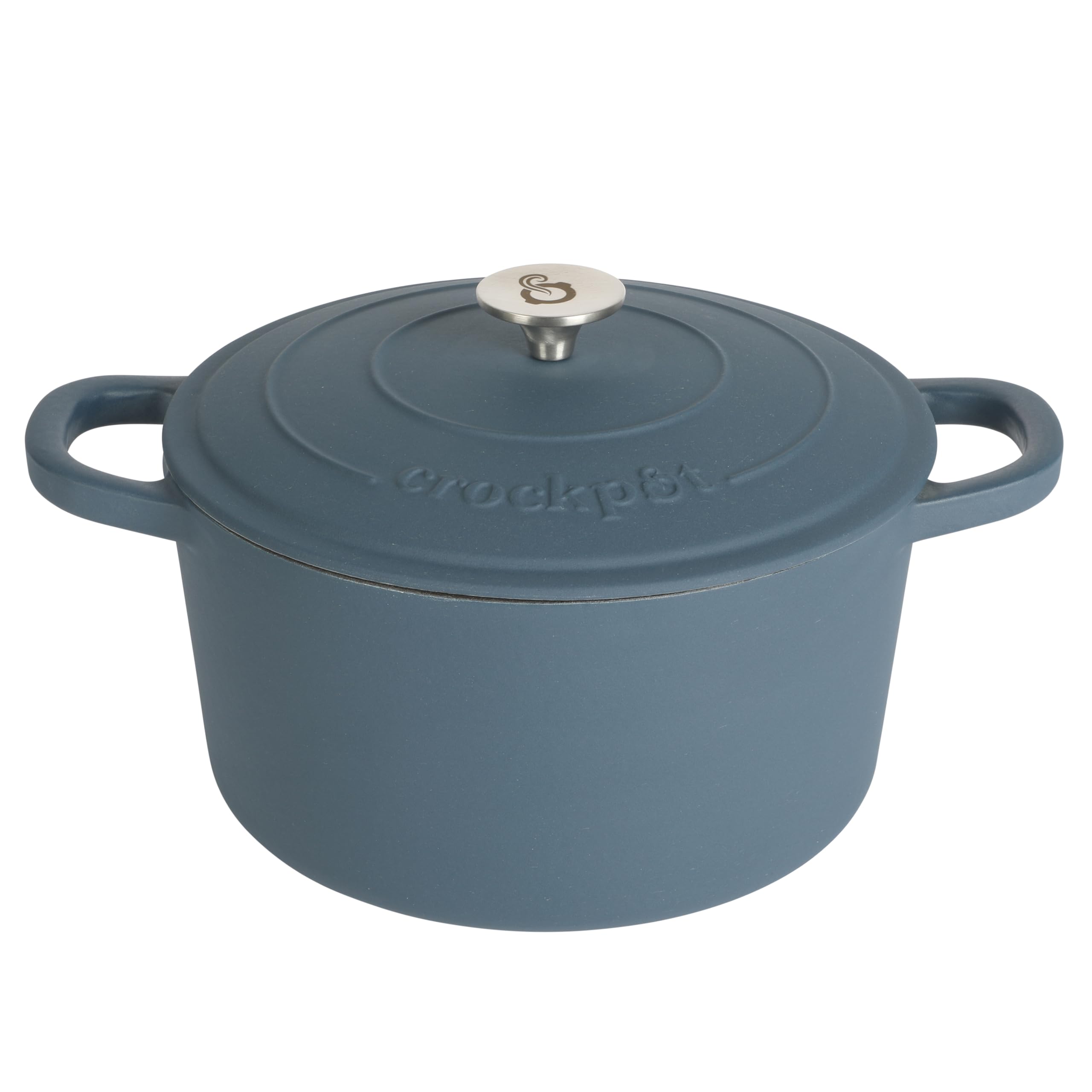 Horno Holandés Crock-pot Artisan Hierro Fundido Esmaltado 7 Litros Azul Marino - Venta Internacional